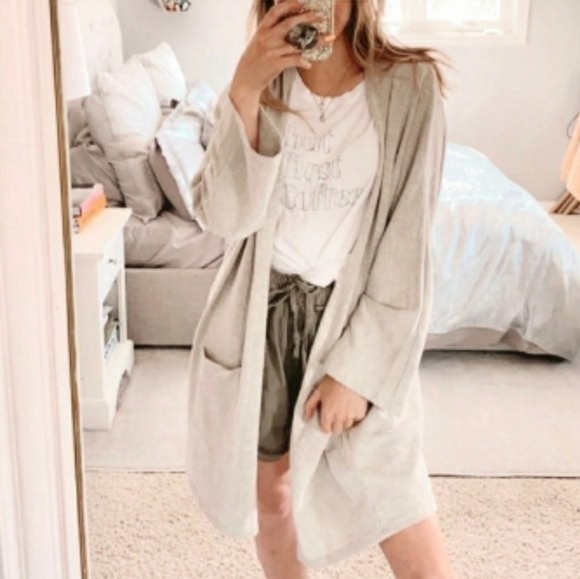 Anthropologie Donni Ribbed Sweater Coat Cardigan One Size fits Most NWT - Picture 2 of 7